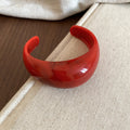 Wide Marbled Resin Open Cuff Bangle Bracelet 10 Colors view 11