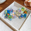 Crystal Flower Cluster Stud Earrings In Six Colorways view 10