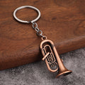 Mini Saxophone Metal Keychain Musical Gift Pendant Accessory