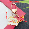 Gold Tone Horse and Lucky Symbol Charm Keychains with Metal Hardware view 11