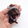 Christmas Dachshund Printed Acrylic Ball Chain Hanging Charms view 3