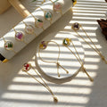 Adjustable Gold Tone Pressed Flower Slider Bracelets view 1