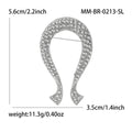 Crystal Ribbon Loop Brooch Decorative Lapel Pin For Jackets And Scarves view 6