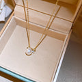 Gold Pearl Crystal Pendant Necklace and Pearl Studs view 6
