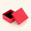 Square Jewelry Gift Box In Red And Black Textured Finishes view 2
