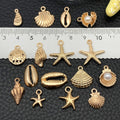 Gold-Tone Starfish and Seashell Shell Charms with 30 Listed Options view 3