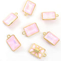 Iridescent Rectangle Glass Jewelry Components For DIY Earrings And Bracelets Charms view 8