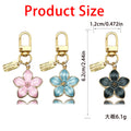 Flower Charm Keychains Featuring Blue Flower Across 17 Pictured Variations view 2