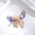 Blue Gold Tone Butterfly Three Designs Metal Brooch Pin view 3