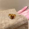 Brown Oval Ring