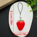 Tangerine and Strawberry Fruit Phone Strap Charms, 2 Styles view 7