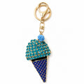 Rhinestone Ice Cream Cone Keychain Metal Bag Charm view 5