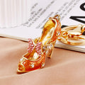 Jeweled Butterfly Bow High Heel Keychains in Pink, Red and Purple view 9