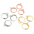 Round Stainless Steel Leverback Earring Hooks in Three Finishes view 5