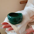 Eight Color Wide Translucent Marbled Resin Bangle Bracelet Options view 7