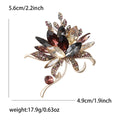 Crystal Flower Bouquet Brooch Marquise Petals Three Styles view 5