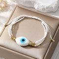 Multistrand Seed Bead Oval Evil Eye Bracelets in Seven Styles view 3