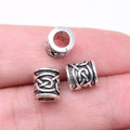 9x8x8mm 1.3g Antique Silver Zinc Alloy Round Large Hole Spacer Beads for Bracelet Necklace DIY Jewelry Making