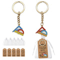 Study Hard Ruler Protractor Enamel Keychain Two Styles view 1