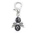 Black Cross Bead Angel Keychain Silver Clasp Six Styles view 8