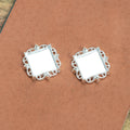 Small Square Filigree Cabochon Trays in Four Finishes view 6