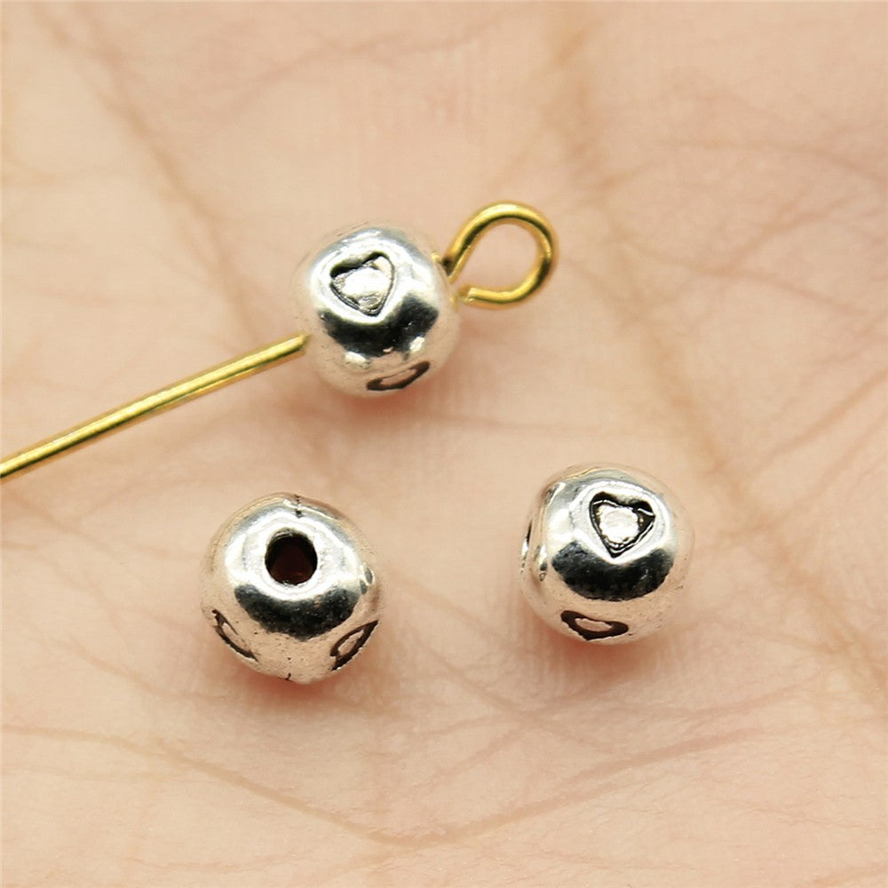 5x5x4mm 0.4g Multicolor Zinc Alloy Heart Loose Metal Beads for Bracelet Necklace Jewelry Making