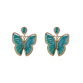 Four Color Thread-Wrapped Butterfly Statement Earrings view 5