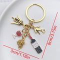 Four Finish Wine Opener Bottle Glass and Grape Keychains view 9