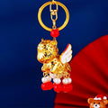 Illuminated Winged Horse Keychains With Red Bead Tassels view 3