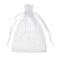 White Sheer Organza Drawstring Jewelry Packaging Bag view 1
