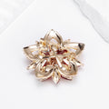 Aqua Blue Flower Crystal Four Designs Metal Brooch Pin view 3