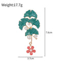 Ginkgo Leaf Enamel Two Designs Metal Brooch Pin for Jackets and Lapels view 3