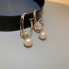 Brown Pearl Hoops
