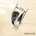 Antique Silver Floral Daisy Bee Open Wrap Ring Design view 4