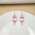 Six Color Cartoon Cat Moving Tail Gold Hook Earrings view 7
