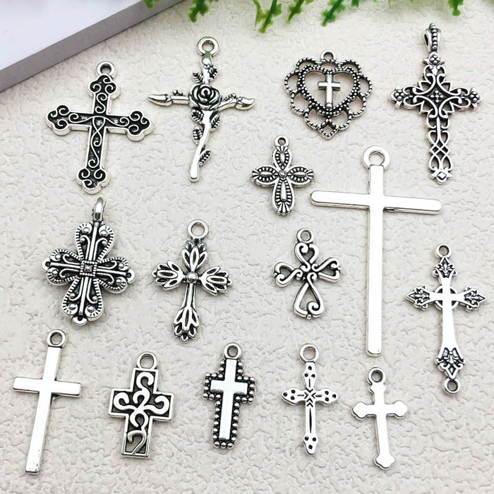Metallic Cross Metal Charms with 28 Listed Options