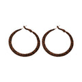 Brown Leopard Flocked Hoop Earrings in Round and Diamond Shapes view 5
