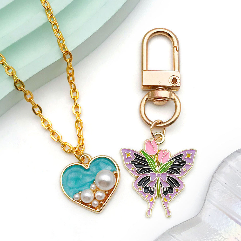 Enamel Zinc Alloy Butterfly Charm Pendants for DIY Bracelet Necklace Earrings Keychain