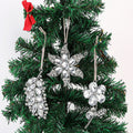 Rhinestone Leaf Flower Metal Christmas Tree Hanging Ornaments view 1