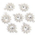 Crystal Peacock Charms in Two Designs and Two Metal Tones view 7