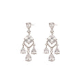 Silver Crystal Diamond Drop Earrings Decorative Jewelry view 5