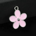 Enamel Daisy Charm Pendant Silver-Tone And Gold-Tone Six Colors view 3