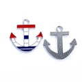 Colorful Enamel Nautical Anchor Charm Pendant For Jewelry Making view 3