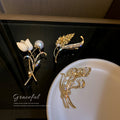 Eleven Brooch Designs With Floral Animal Pearl And Tassel Motifs view 2