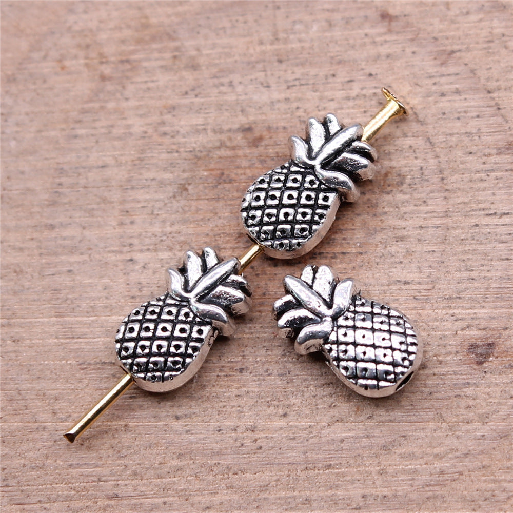 10x6mm 0.79g Antique Silver Zinc Alloy Pineapple Loose Metal Beads for DIY Bracelet Jewelry Making