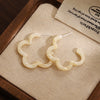 Cream Flower Hoops