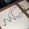 Multicolor Heart Double Layer Y Necklaces in Four Styles view 8