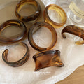 Amber Coffee Acrylic Swirl Bangles Geometric 5 Styles view 4