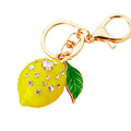 Jeweled Lemon Keychains in Yellow Green and Assorted Color Options view 5