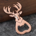Sculpted Deer Head Metal Bottle Openers in Three Finishes view 6